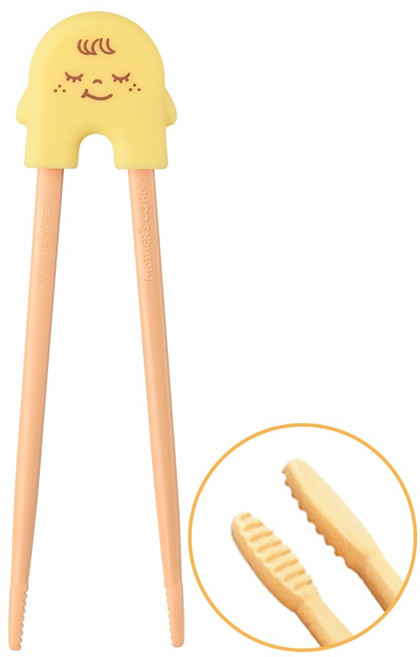 마더스콘 라이스투씨유 1단계 젓가락, 옐로우, 1개