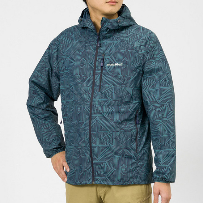 몽벨 남성용 윈드 블라스트 프린트 후드 자켓 JBWJSMJW543