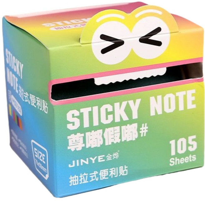 탑피아 뜯어쓰는 투명 스티커형 메모지, 라이트컬러, 2개, 105매