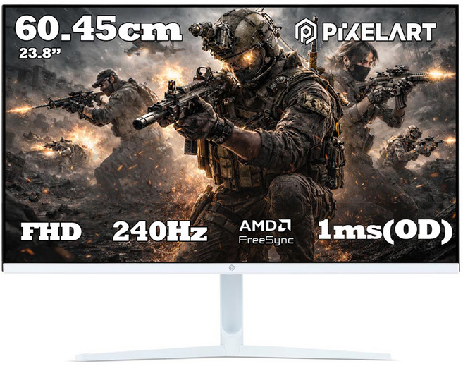 픽셀아트 FHD 240Hz FAST IPS 패널 1ms 게이밍 모니터 화이트, 60.45cm, X2424W(일반)
