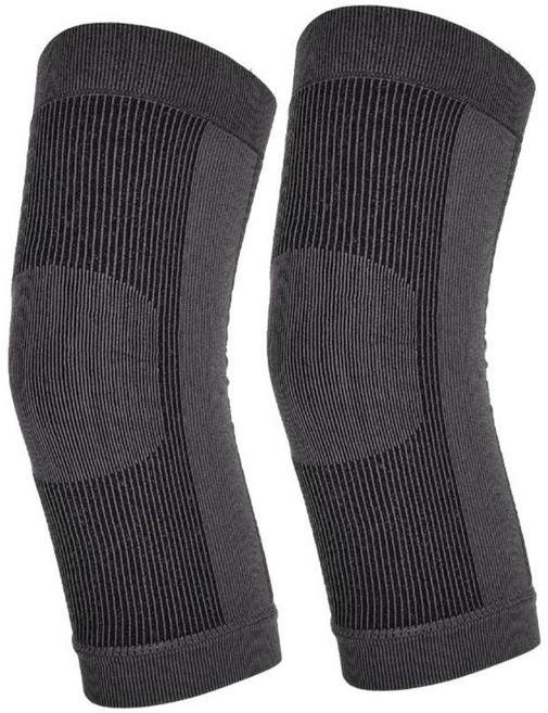 LEADER X 台灣製 竹碳石墨烯涼感護膝 台灣製, 黑色, 1套