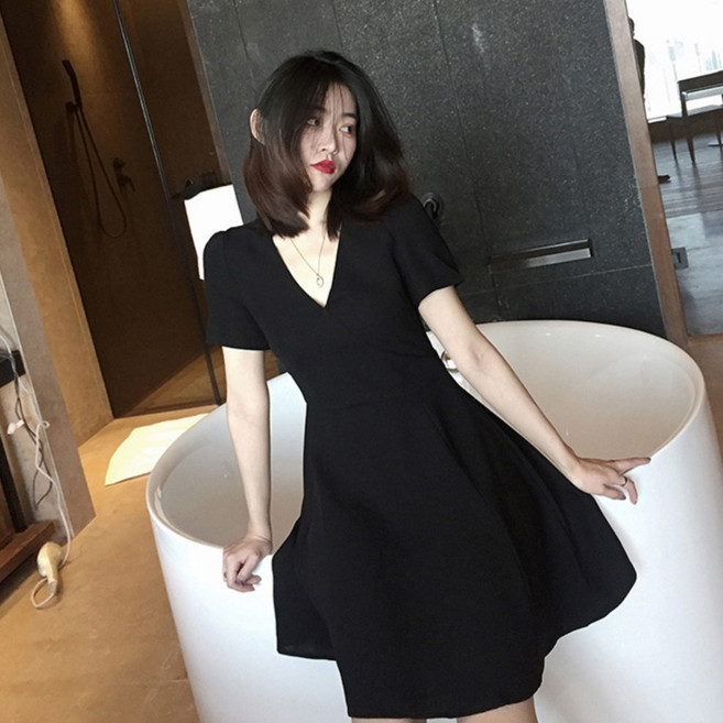 포플러앤씨 여성용 엘런에스 빅사이즈 브이넥 원피스 P26SMOPS022712