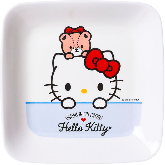 데이니즈 헬로키티 멜라민 정사각 플레이트