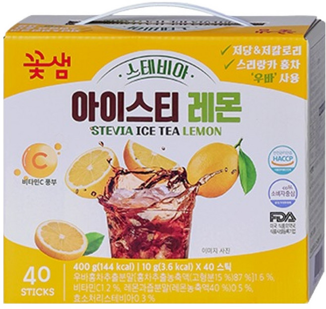 꽃샘 스테비아 아이스티 레몬, 10g, 40개입, 1개