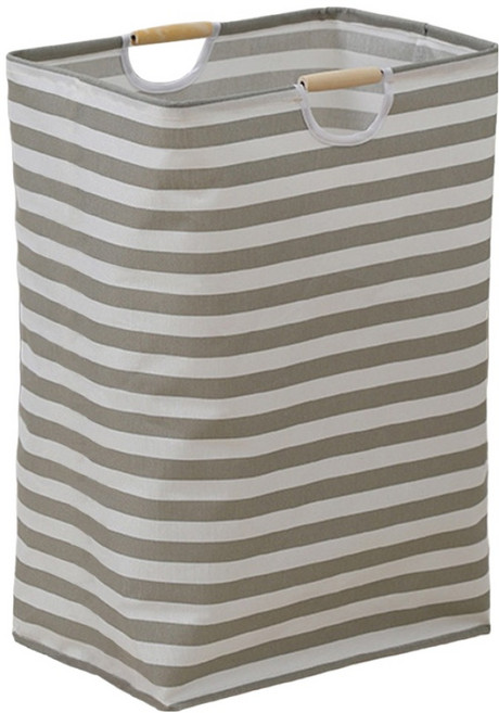 마메 홈 대용량 접이식 세탁 빨래바구니 분리수거함 72L, 스트라이프