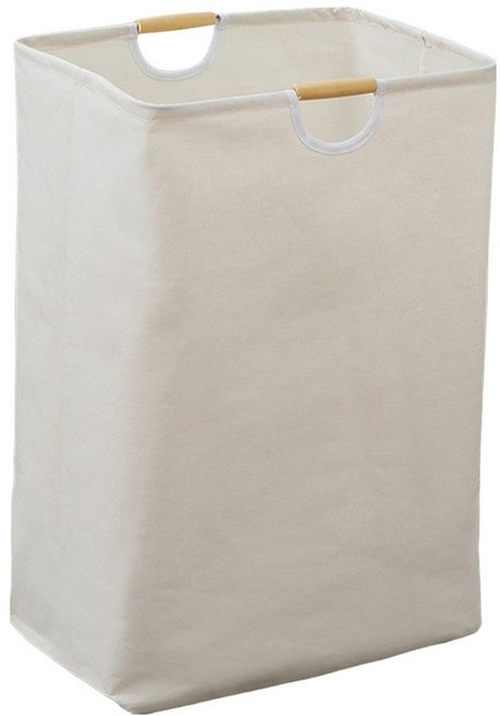 마메 홈 대용량 접이식 세탁 빨래바구니 분리수거함 72L, 아이보리