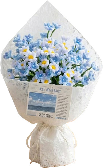 제너럴케이 모루 꽃다발 DIY 만들기 세트 블루오션, 혼합색상, 1세트