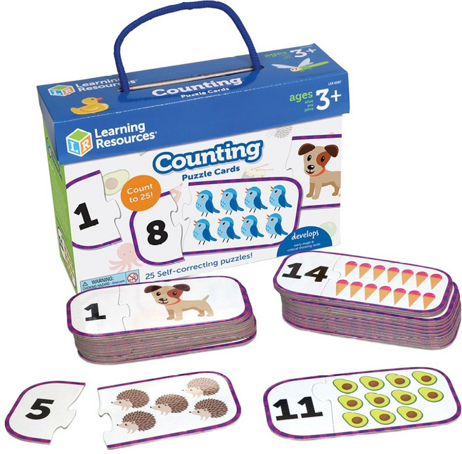 러닝리소스 수세기 퍼즐카드 세트 LER6087, 1세트