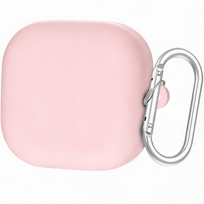 사인포스트 삼성 버즈4 버즈4Pro 실리콘 카라비너 걸이 이어폰 케이스, 핑크, 1개
