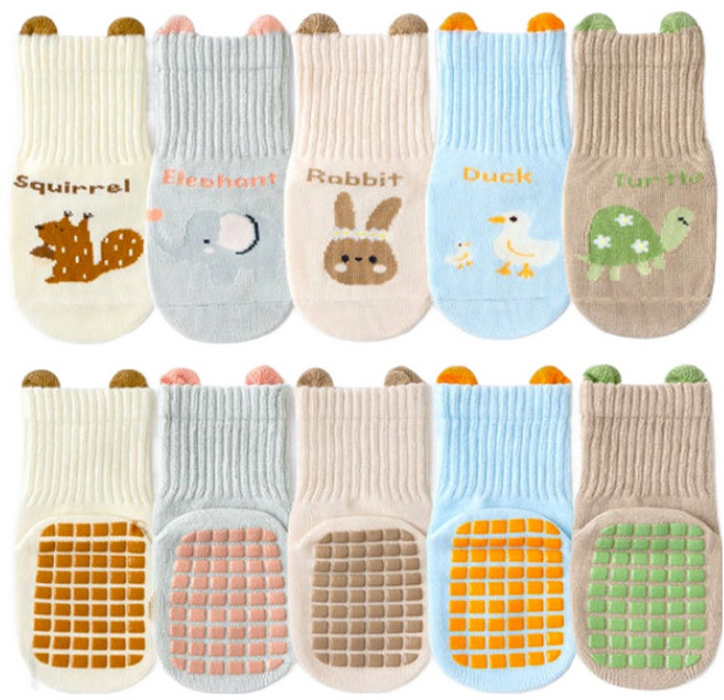 아이뿜 숲속친구들 미끄럼방지 양말 5켤레 세트 JB04