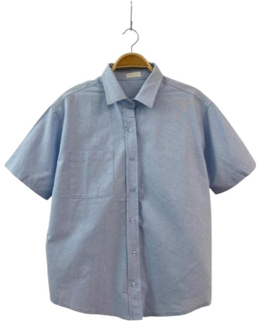 시크블랙 여성용 레아스 옥스포드 포켓 반팔 셔츠 cpnb3357k62