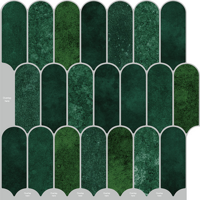 스마일깨비 북유럽 스타일 접착식 3D 대리석 폼타일 305 x 305 x 1 mm, 딥그린, 1개