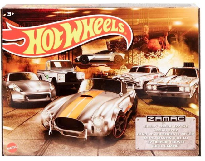 MATTEL 美泰兒 Hot wheels 小汽車6件組 合金款 HLK52, 銀色, 1套