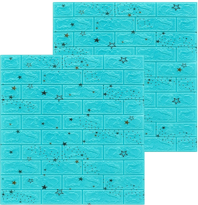 엑스터 3D 벽돌 타일 스티커 셀프 인테리어 입체 폼 벽지 70 x 77 cm, Type 22, 2개