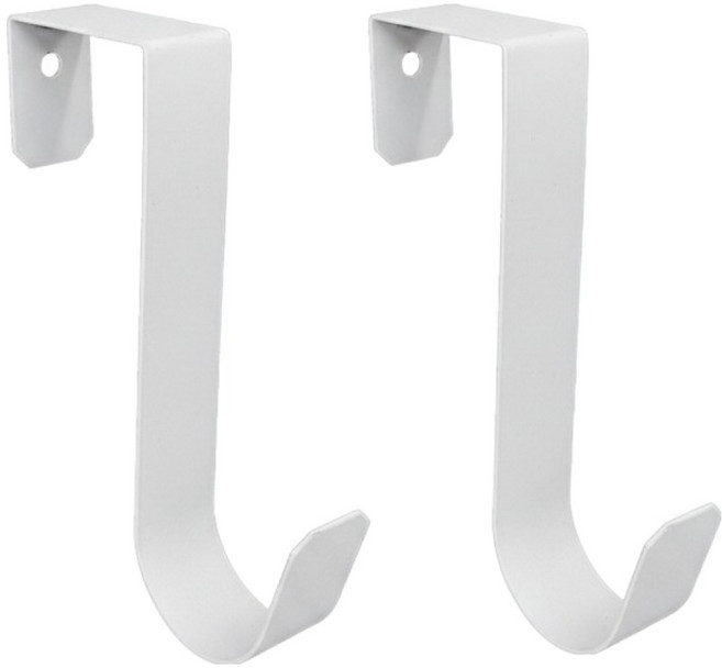 마켓피아 문 옷걸이 걸이형 후크 다용도 정리 도어훅, 화이트, 2개