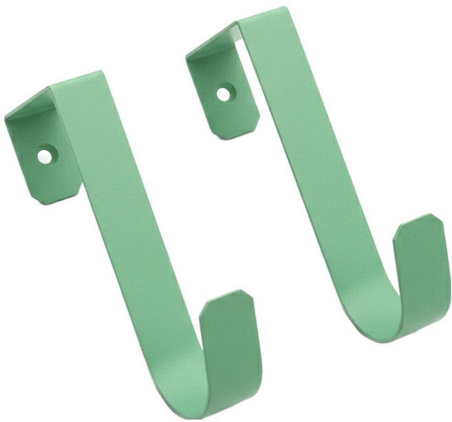 마켓피아 문 옷걸이 걸이형 후크 다용도 정리 도어훅, 민트 그린, 2개