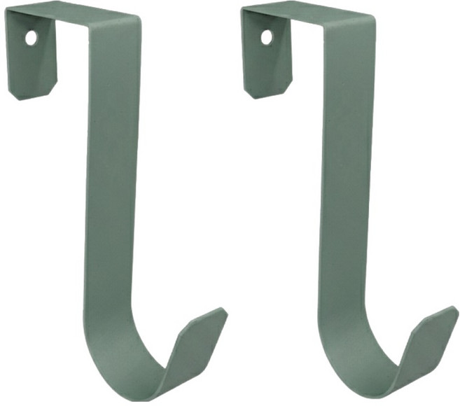 마켓피아 문 옷걸이 걸이형 후크 다용도 정리 도어훅, 빈티지 그린, 2개