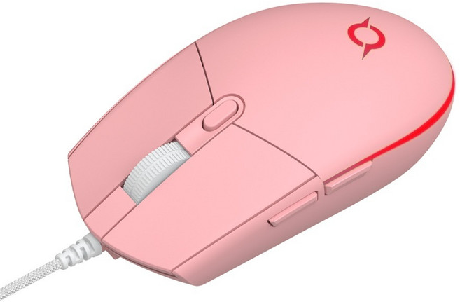 COX 게이밍 와이어드 유선 마우스, 핑크, CM1000