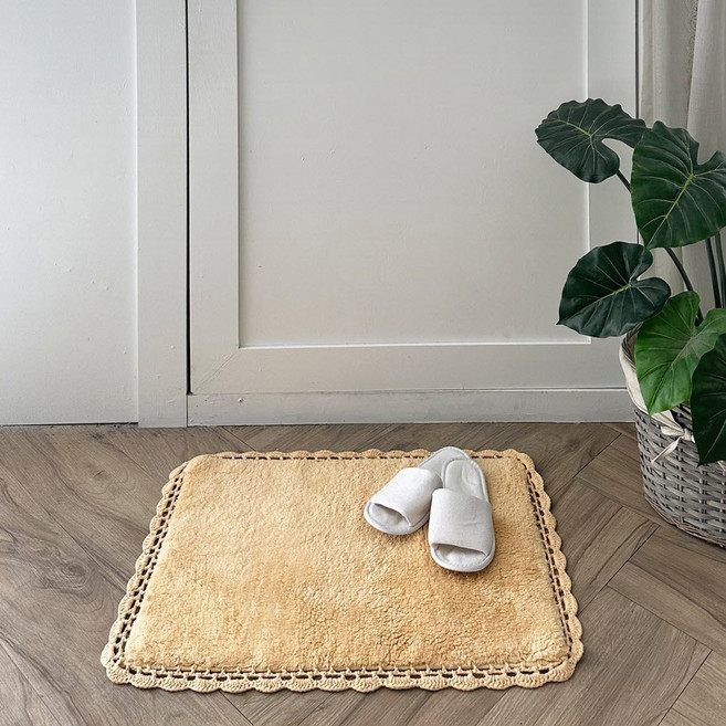 한일카페트 코튼 클라우드 발매트, 옐로우