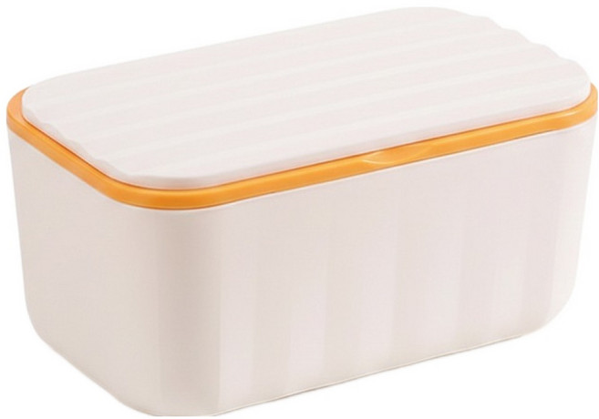 라라공방 클린 무타공 부착 대용량 물티슈 케이스, 화이트, 1개