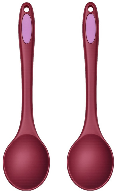 페르비타 투톤 실리콘 스푼, 레드, 2개