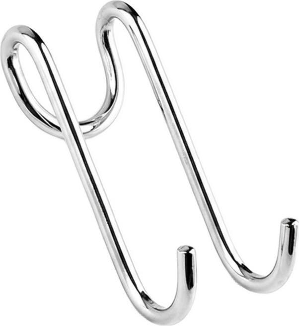 마켓피아 옷 욕실 스텐 다용도 문걸이 후크 U, 실버, 1개