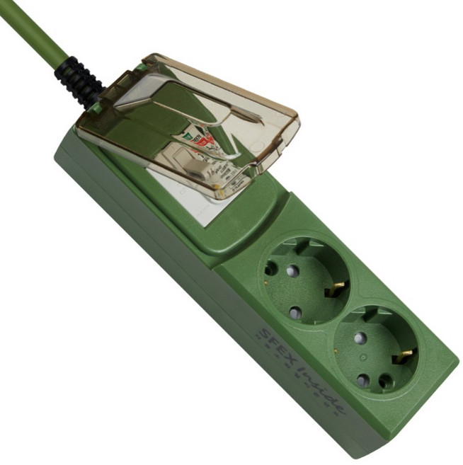 루넥스 화재예방 고용량 누전차단 멀티탭 2구, 1개, 카키, 5m