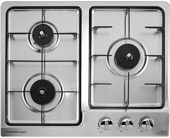나비엔 매직 550장용 전원타입 빌트인 가스레인지 3구 방문설치, LNG, GRB-2013NA