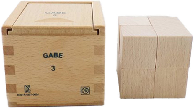 가베가족 큰솔 3가베 2.5cm KS3303, 원목색상, 1개