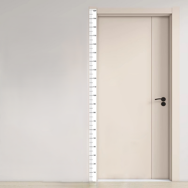 던전스트디오 가정용 성장기록 키재기 벽 눈금 스티커 60~200cm, 화이트