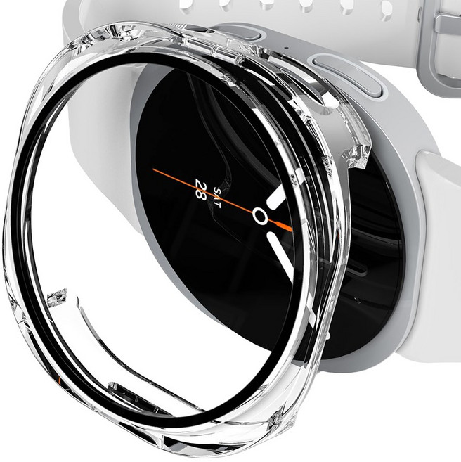 아이엠듀 스마트워치 강화유리 풀커버 하이브리드 케이스, 1개, 투명