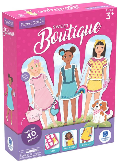 러닝리소스 부티크 인형 옷 입히기 EDI1551, 혼합색상, 1개