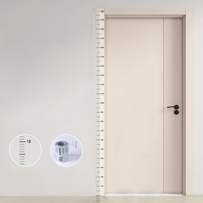 던전스트디오 가정용 성장기록 키재기 벽 눈금 스티커 60~200cm, 투명