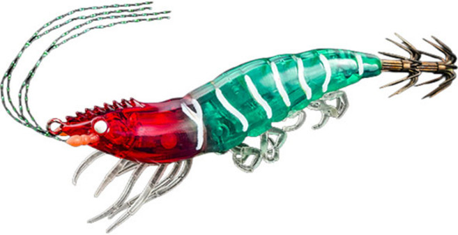 JOHNCOO Luminous 木蝦路亞 夜光魷魚釣魚假餌 8cm JC047