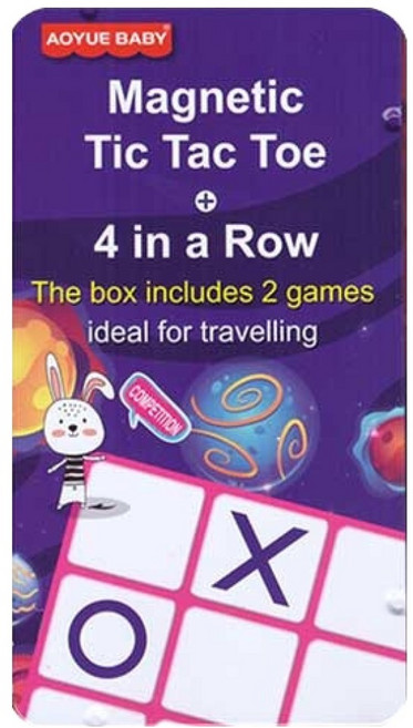 Joy Kids 鐵盒磁性桌遊 井字棋套組, 1套