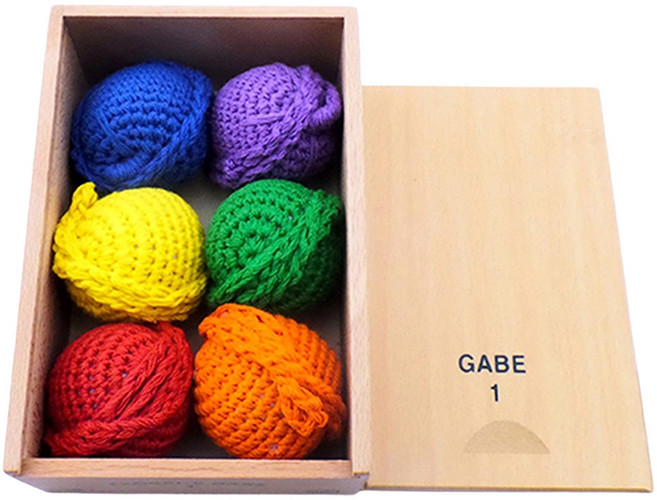 가베가족 엔젤1가베 2.5cm KS3318, 빨강, 주황, 노랑, 초록, 파랑, 보라, 1개