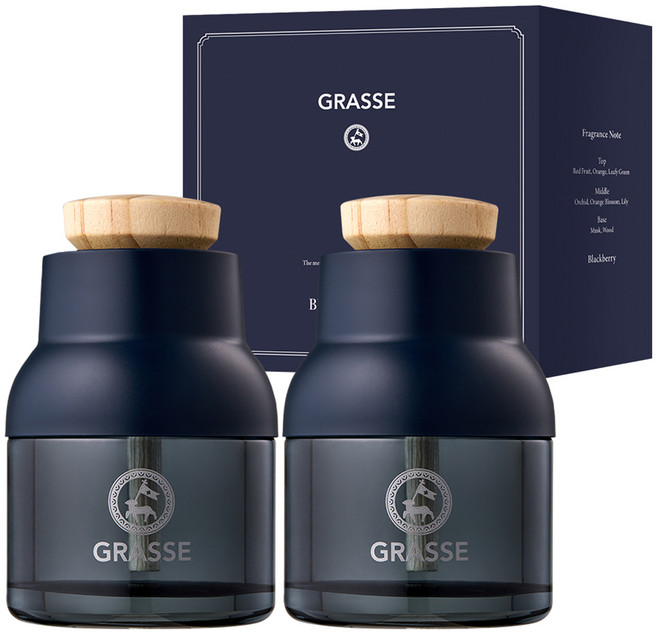불스원 그라스 블루 차량용 방향제 90ml x 2p, 블랙베리향, 1개