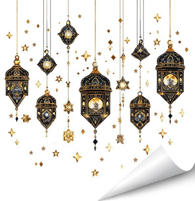 골드픽 축제 판타지 벽 장식 스티커, 타입 7