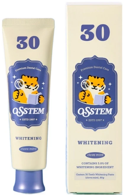 오스템 30 치아미백제 클로브 민트향, 80g, 1개 - 쿠팡