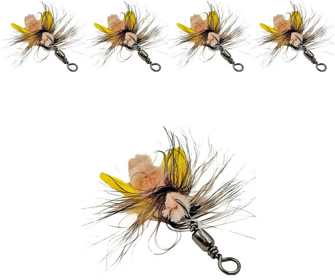 펫모닝 고양이 리얼버그 털나방 리필, 옐로우, 5개