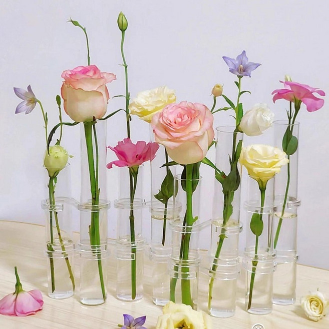 선빛 클리온 유리관 화병 8구, 투명