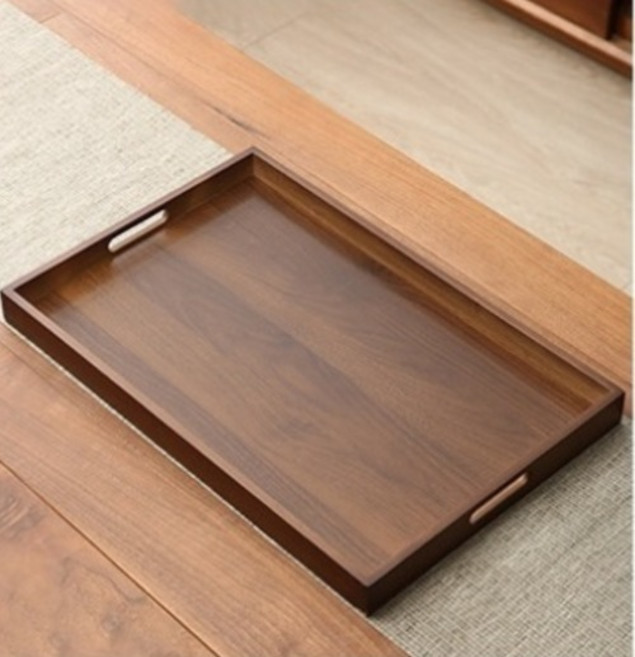 쿠쏘 홈카페 감성 우드 핸들 티트레이, 월넛