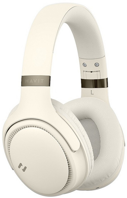 Havit 海威特 Bluetooth 5.3 耳罩式 耳機 Foldable 40mm Driver 55H Playtime 奶油白 Surround Sound H630BT