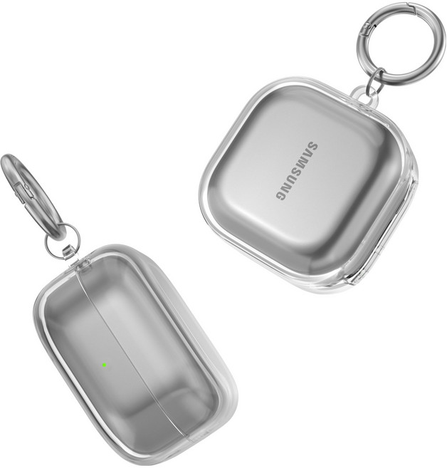 프로젝트모스 tpu 케이스 + 키링 세트, 투명, 2개, 갤럭시 버즈 4 / 4 프로