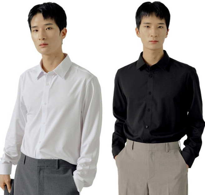 210에디트 남성용 구김없이 편한 링클프리 긴팔 프리덤 셔츠 2p