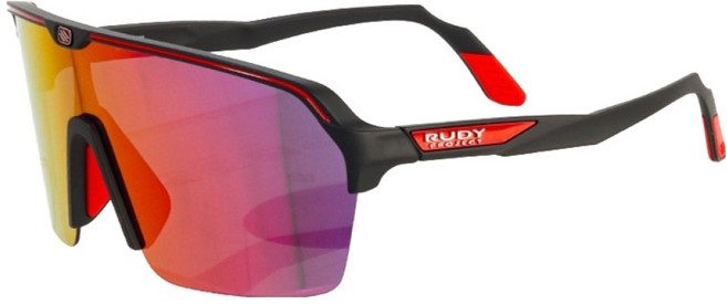 RUDYPROJECT 스핀쉴드 에어 선글라스, 블랙 매트 멀티레이저 레드, 1개