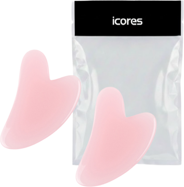 아이코어스 지압 뷰티 하트 괄사 마사지기, 2개