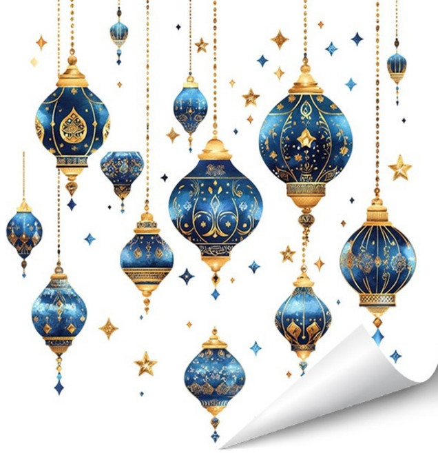 골드픽 축제 판타지 벽 장식 스티커, 타입 8