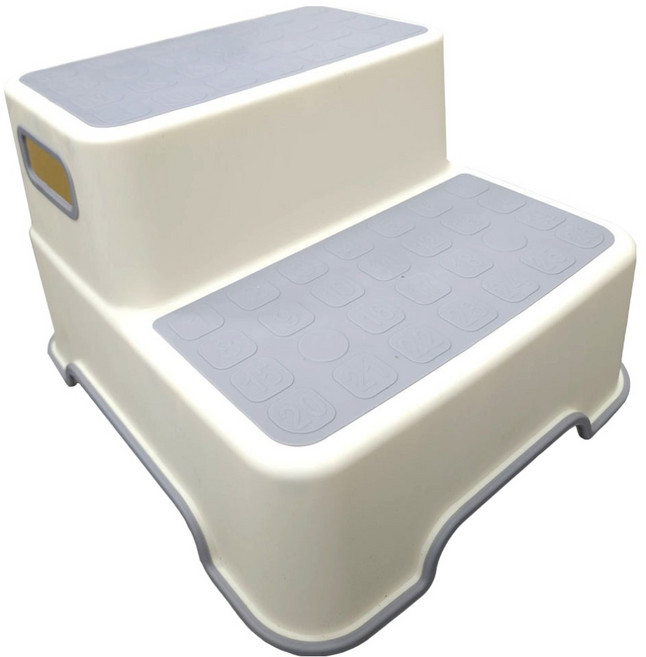 맘스아이 유아용 다움 영어 숫자 2단 디딤대, 그레이, 1개