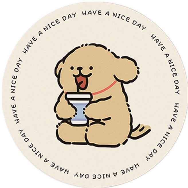 에어로 기분 좋아지는 홈카페 컵 매트, 5, 1개